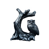 Maxbell Ball Display Stand Ball Holder Owl Figurine Statue Sphere Stand Party Favors Black
