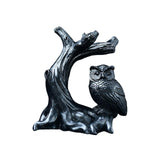 Maxbell Ball Display Stand Ball Holder Owl Figurine Statue Sphere Stand Party Favors Black