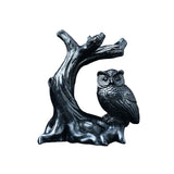 Maxbell Ball Display Stand Ball Holder Owl Figurine Statue Sphere Stand Party Favors Black