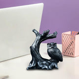 Maxbell Ball Display Stand Ball Holder Owl Figurine Statue Sphere Stand Party Favors Black