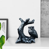 Maxbell Ball Display Stand Ball Holder Owl Figurine Statue Sphere Stand Party Favors Black