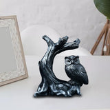 Maxbell Ball Display Stand Ball Holder Owl Figurine Statue Sphere Stand Party Favors Black