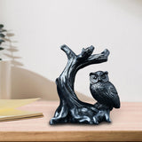 Maxbell Ball Display Stand Ball Holder Owl Figurine Statue Sphere Stand Party Favors Black