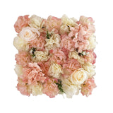Maxbell Artificial Flower Wall Panel Rose for Wedding Outdoor Indoor Wall Decor Champagne Pink