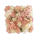Maxbell Artificial Flower Wall Panel Rose for Wedding Outdoor Indoor Wall Decor Champagne Pink