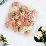 Maxbell Artificial Flower Wall Panel Rose for Wedding Outdoor Indoor Wall Decor Champagne Pink