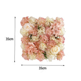 Maxbell Artificial Flower Wall Panel Rose for Wedding Outdoor Indoor Wall Decor Champagne Pink
