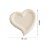 Maxbell Vanity Tray Jewelry Table Trays Dresser Dish for Wedding Bedroom Necklace Beige Heart