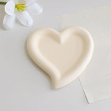 Maxbell Vanity Tray Jewelry Table Trays Dresser Dish for Wedding Bedroom Necklace Beige Heart