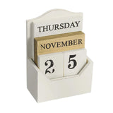 Maxbell Perpetual Calendar Frame Stylish Decor Decoration for Housewarming Gifts White