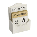 Maxbell Perpetual Calendar Frame Stylish Decor Decoration for Housewarming Gifts White