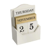 Maxbell Perpetual Calendar Frame Stylish Decor Decoration for Housewarming Gifts White