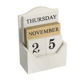 Maxbell Perpetual Calendar Frame Stylish Decor Decoration for Housewarming Gifts White