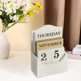 Maxbell Perpetual Calendar Frame Stylish Decor Decoration for Housewarming Gifts White