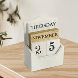 Maxbell Perpetual Calendar Frame Stylish Decor Decoration for Housewarming Gifts White