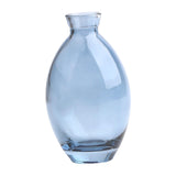 Maxbell Modern Flower Vase Floral Arrangement Transparent for Bedroom Outdoor Indoor Blue Height 12cm
