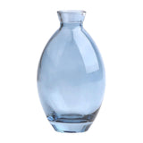 Maxbell Modern Flower Vase Floral Arrangement Transparent for Bedroom Outdoor Indoor Blue Height 12cm