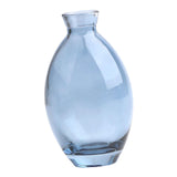 Maxbell Modern Flower Vase Floral Arrangement Transparent for Bedroom Outdoor Indoor Blue Height 12cm