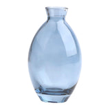 Maxbell Modern Flower Vase Floral Arrangement Transparent for Bedroom Outdoor Indoor Blue Height 12cm