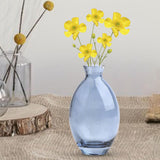 Maxbell Modern Flower Vase Floral Arrangement Transparent for Bedroom Outdoor Indoor Blue Height 12cm