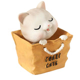 Maxbell Cat Figurine Shaking Head Cat Car Dashboard Decoration for Cafe Decor Style C