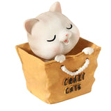 Maxbell Cat Figurine Shaking Head Cat Car Dashboard Decoration for Cafe Decor Style C