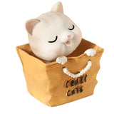 Maxbell Cat Figurine Shaking Head Cat Car Dashboard Decoration for Cafe Decor Style C