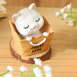 Maxbell Cat Figurine Shaking Head Cat Car Dashboard Decoration for Cafe Decor Style C