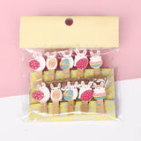 Maxbell 10x Easter Rabbit Photo Clips Ornaments for Photography Party Home Decor style A