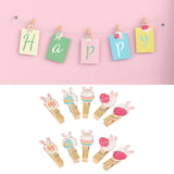 Maxbell 10x Easter Rabbit Photo Clips Ornaments for Photography Party Home Decor style A