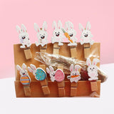 Maxbell 10x Easter Rabbit Photo Clips Ornaments for Photography Party Home Decor style B