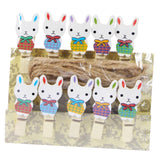 Maxbell 10x Easter Rabbit Photo Clips Ornaments for Photography Party Home Decor style C