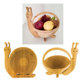 Maxbell Fruit Basket Collapsible Snack Storage Tray Decorative for Home Kitchen snail