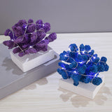 Maxbell Resin Coral Statue LED with Light Desk Lamp for Desktop Bar Decor Blue