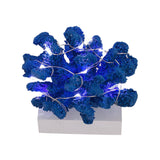 Maxbell Resin Coral Statue LED with Light Desk Lamp for Desktop Bar Decor Blue