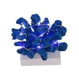 Maxbell Resin Coral Statue LED with Light Desk Lamp for Desktop Bar Decor Blue