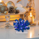Maxbell Resin Coral Statue LED with Light Desk Lamp for Desktop Bar Decor Blue