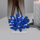 Maxbell Resin Coral Statue LED with Light Desk Lamp for Desktop Bar Decor Blue