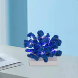 Maxbell Resin Coral Statue LED with Light Desk Lamp for Desktop Bar Decor Blue