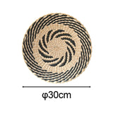 Maxbell Wall Decor Artistic Grass Weave Pattern Decoration for Kitchen Entryway Style C 30cm