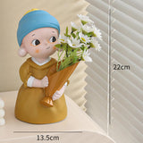 Maxbell Nordic Bouquet Girl Statue Table Centerpieces for Living Room Office Cabinet