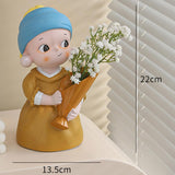 Maxbell Nordic Bouquet Girl Statue Table Centerpieces for Living Room Office Cabinet