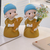 Maxbell Nordic Bouquet Girl Statue Table Centerpieces for Living Room Office Cabinet