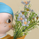 Maxbell Nordic Bouquet Girl Statue Table Centerpieces for Living Room Office Cabinet