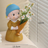 Maxbell Nordic Bouquet Girl Statue Table Centerpieces for Living Room Office Cabinet