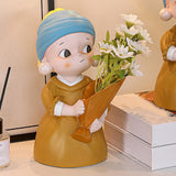 Maxbell Nordic Bouquet Girl Statue Table Centerpieces for Living Room Office Cabinet