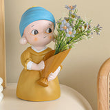Maxbell Nordic Bouquet Girl Statue Table Centerpieces for Living Room Office Cabinet