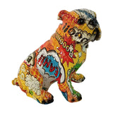 Maxbell Modern Bulldog Statue Art Figurine Resin for Fireplace Dining Room Bedroom Style B