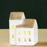Maxbell Ceramic House Night Light Modern Stand for Celebrations Home Wedding Decor