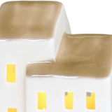 Maxbell Ceramic House Night Light Modern Stand for Celebrations Home Wedding Decor